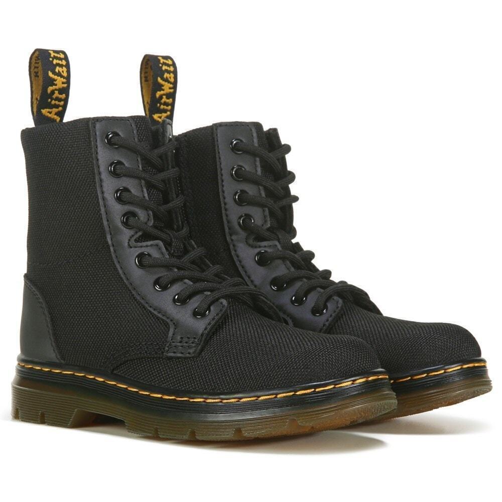 Dr. Martens Junior Combs Extra Tough Poly Casual Boots, Canvas, Size 4, Black